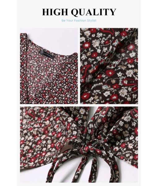 PRETTYGARDEN Women's Summer Maxi Dress Casual Wrap Floral Boho Short Sleeve V Neck Split Ruffle Beach Long Dresses