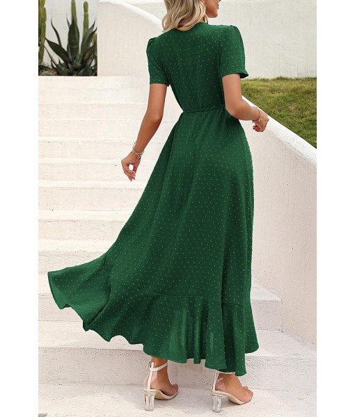 PRETTYGARDEN Women's Summer Maxi Dress Casual Wrap Floral Boho Short Sleeve V Neck Split Ruffle Beach Long Dresses