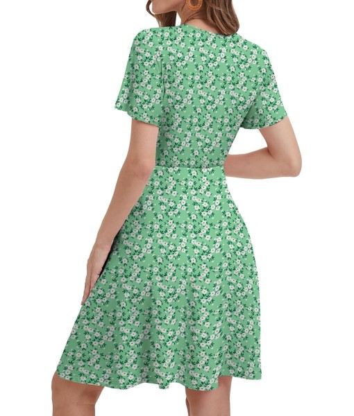 MixShe Sundresses for Women 2025 Floral Summer Elegant Beach Classy Fashion Casual Outfit Plus Size
