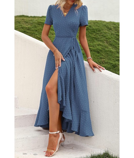 PRETTYGARDEN Women's Summer Maxi Dress Casual Wrap Floral Boho Short Sleeve V Neck Split Ruffle Beach Long Dresses