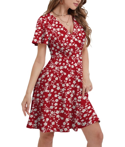 MixShe Sundresses for Women 2025 Floral Summer Elegant Beach Classy Fashion Casual Outfit Plus Size