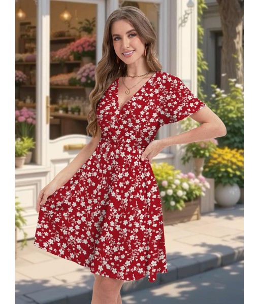 MixShe Sundresses for Women 2025 Floral Summer Elegant Beach Classy Fashion Casual Outfit Plus Size