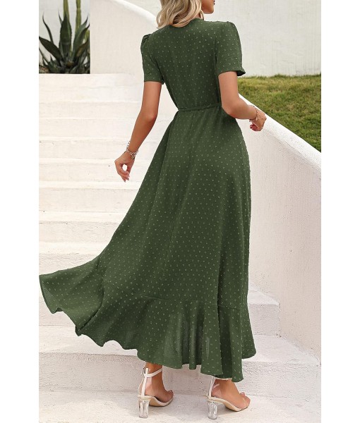 PRETTYGARDEN Women's Summer Maxi Dress Casual Wrap Floral Boho Short Sleeve V Neck Split Ruffle Beach Long Dresses