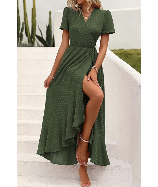 PRETTYGARDEN Women's Summer Maxi Dress Casual Wrap Floral Boho Short Sleeve V Neck Split Ruffle Beach Long Dresses
