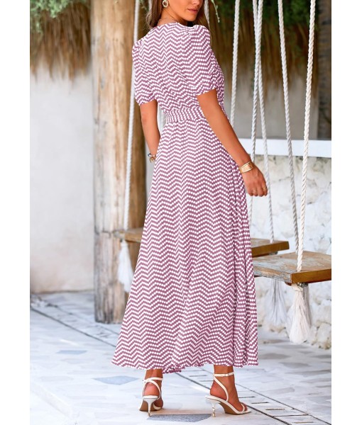 PRETTYGARDEN Women's Summer Maxi Dress Casual Wrap Floral Boho Short Sleeve V Neck Split Ruffle Beach Long Dresses