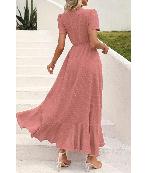 PRETTYGARDEN Women's Summer Maxi Dress Casual Wrap Floral Boho Short Sleeve V Neck Split Ruffle Beach Long Dresses