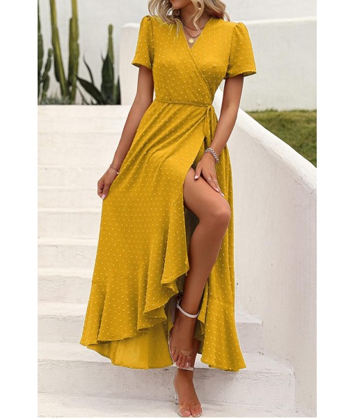 PRETTYGARDEN Women's Summer Maxi Dress Casual Wrap Floral Boho Short Sleeve V Neck Split Ruffle Beach Long Dresses