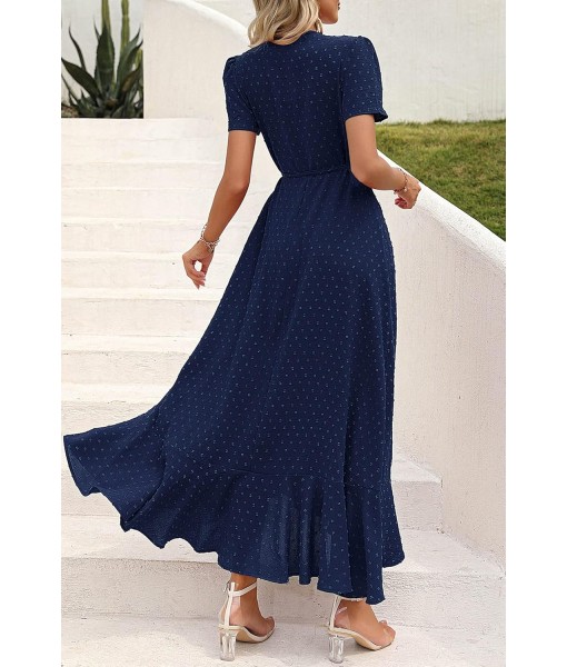 PRETTYGARDEN Women's Summer Maxi Dress Casual Wrap Floral Boho Short Sleeve V Neck Split Ruffle Beach Long Dresses