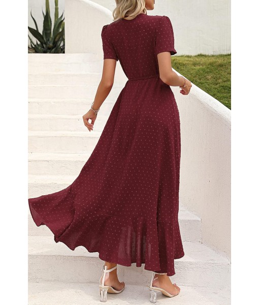 PRETTYGARDEN Women's Summer Maxi Dress Casual Wrap Floral Boho Short Sleeve V Neck Split Ruffle Beach Long Dresses