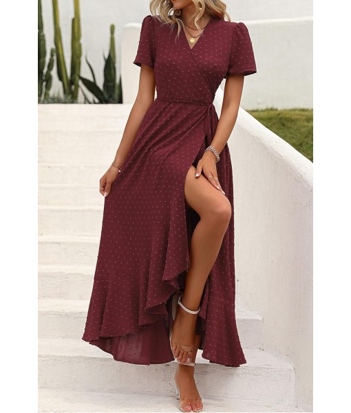 PRETTYGARDEN Women's Summer Maxi Dress Casual Wrap Floral Boho Short Sleeve V Neck Split Ruffle Beach Long Dresses