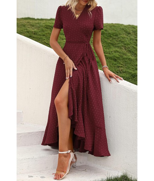 PRETTYGARDEN Women's Summer Maxi Dress Casual Wrap Floral Boho Short Sleeve V Neck Split Ruffle Beach Long Dresses